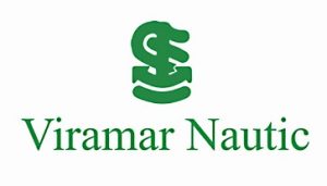 Logotipo verde de “Viramar Nautic” con una “S” estilizada que recuerda a un caballito de mar sobre el texto, capturando la elegancia del diseño de grandval náutico.